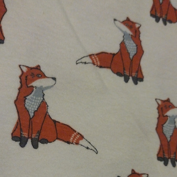 Fox Themed Organic Cotton White and Gray Baby 5 Pc Bodysuit Set - Picture 11 of 17